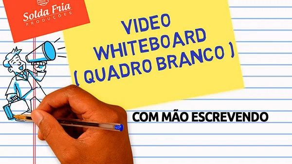 Video com mão escrevendo Whiteboard